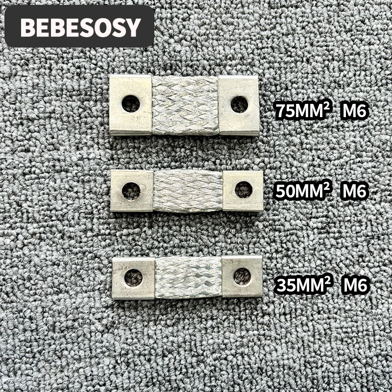 Elastyczny szyn zbiorczy 52mm odległość otworu 100A 200A 300A profil miedziany 35 mm2 50 mm2 75 mm2 M4 M6 M8 M10 złącze Terminal