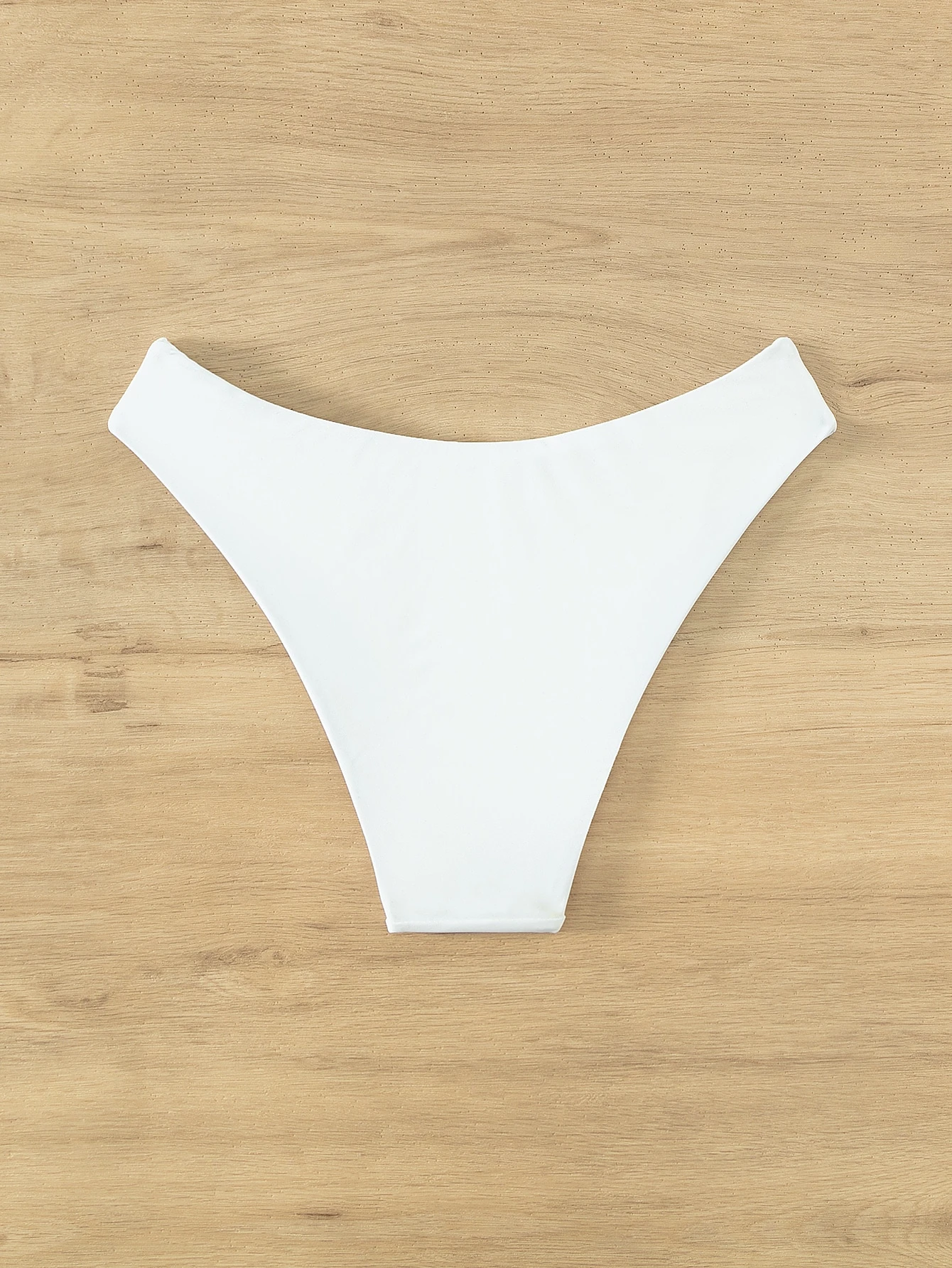 Summer New 2025 Solid Color Bikini Bottoms White Swimsuit Bottoms Single Piece