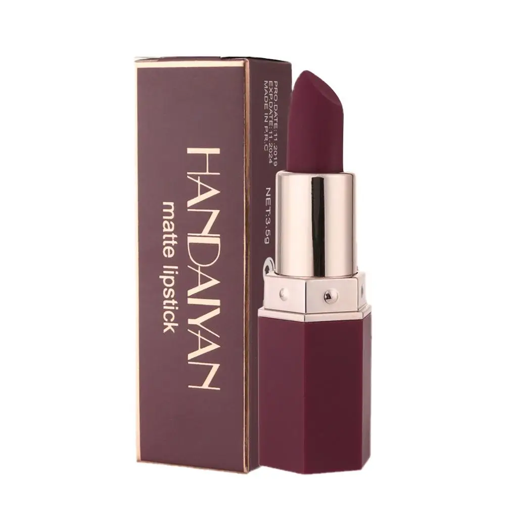 Lápiz labial mate Sexy para mujer, lápiz labial resistente al agua de larga duración, delineador de labios de terciopelo antiadherente, Cosméticos de maquillaje, 1 unidad