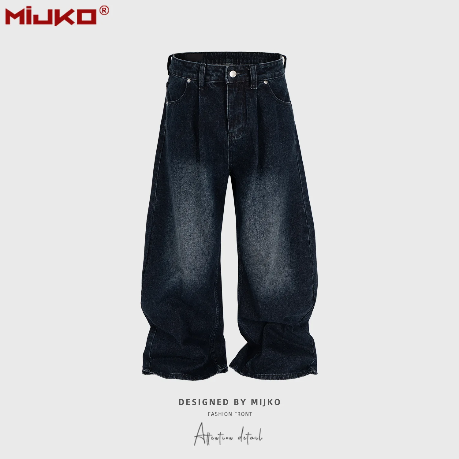 

MIJKO New Style Y2K Jeans Men Women Retro Fashion Pants Wide Leg Denim Trousers