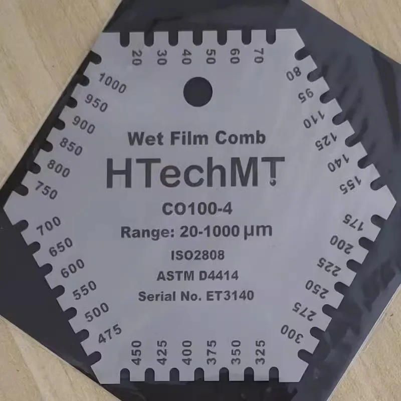 Wet film thickness gauge stainless steel hexagonal wet film comb thickness measurement Germany