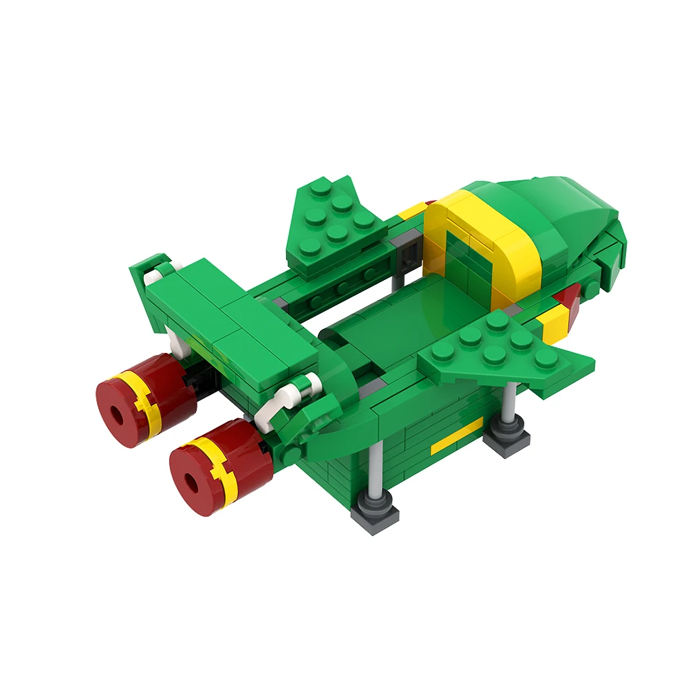 Gobricks Moc Film Thunderbirds 2 Groen Transport Vliegtuig Ruimteschip Bouwstenen Set Spacefighter Raket Luchtschip Bakstenen Speelgoed