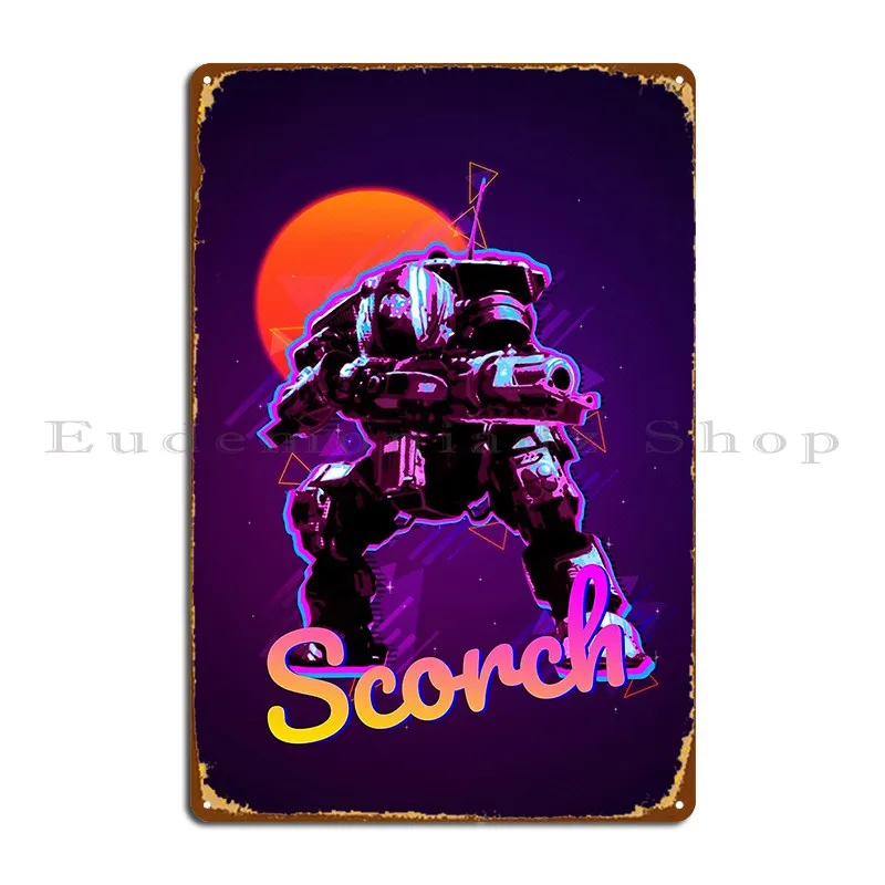 Titanfall 2 Scorch Metal Sign Garage Rusty Cave Pub Designs Tin Sign Poster