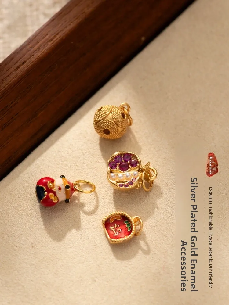 925 Silver Plated Gold Handmade Bracelet Accories DIY Materials Sp Beads Luy Charm Wrist Jewelry Faion Accories