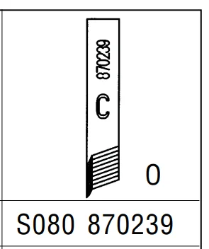 

S080 870239 Оригинальный нож для швейных машин Durkopp Adler 4182i, аксессуары
