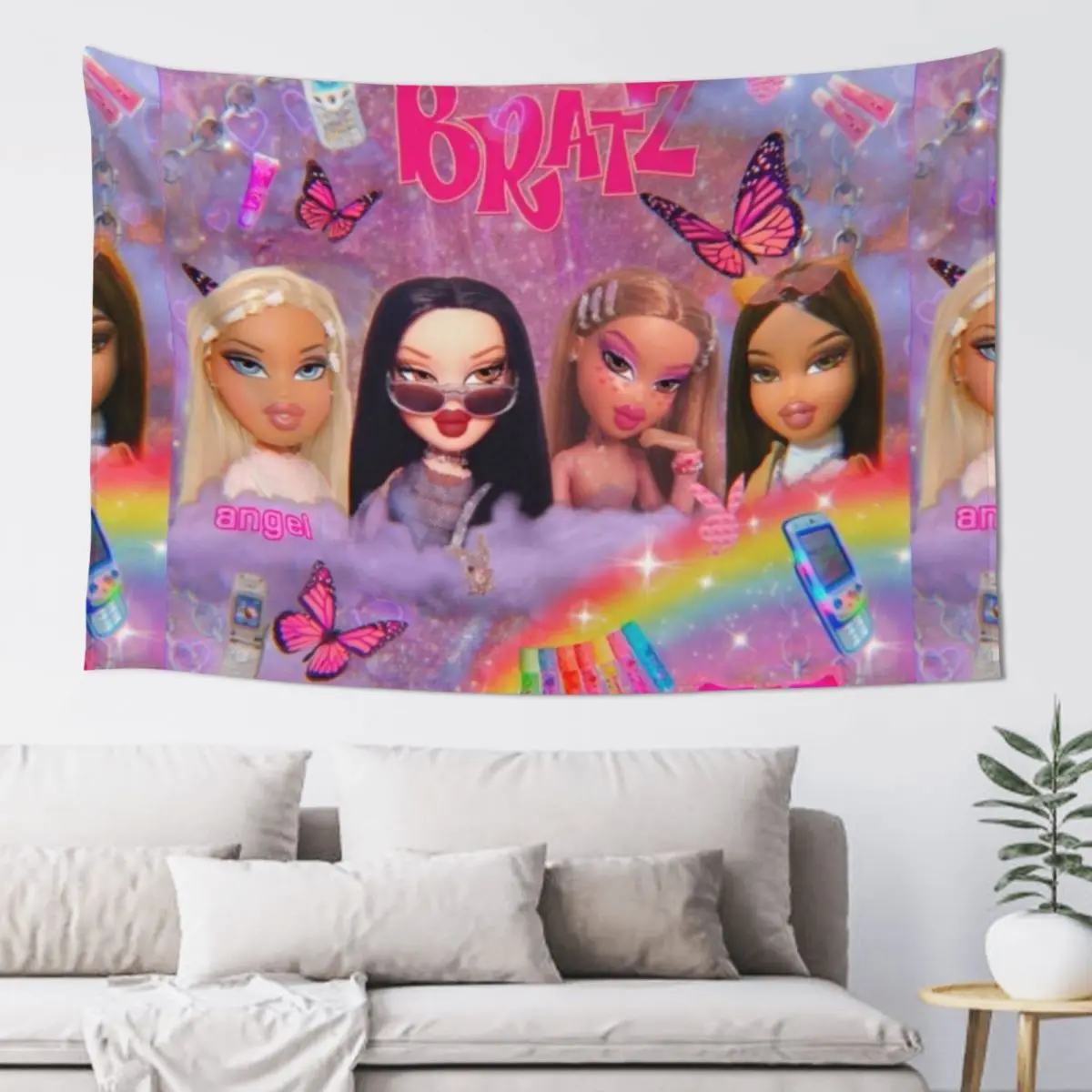 

y2k Bratz Collage Tapestry Room Decorations Aesthetics Room Decorating Aesthetic Home Decor Accessories Tapestry