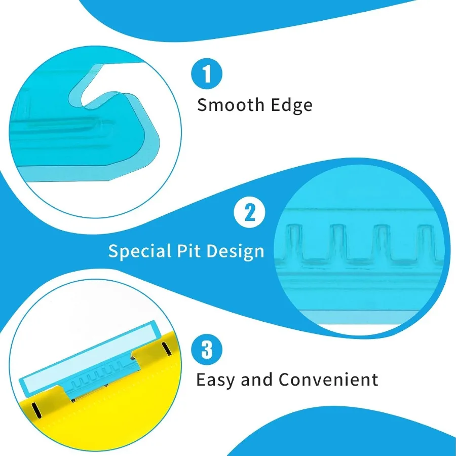 100 قطعة من علامات تبويب مجلد الملفات المعلقة 4 Ih وإدراج علامات تبويب مجلدات معلقة كبيرة من البلاستيك الشفاف لملصقات مجلدات خزانة الملفات