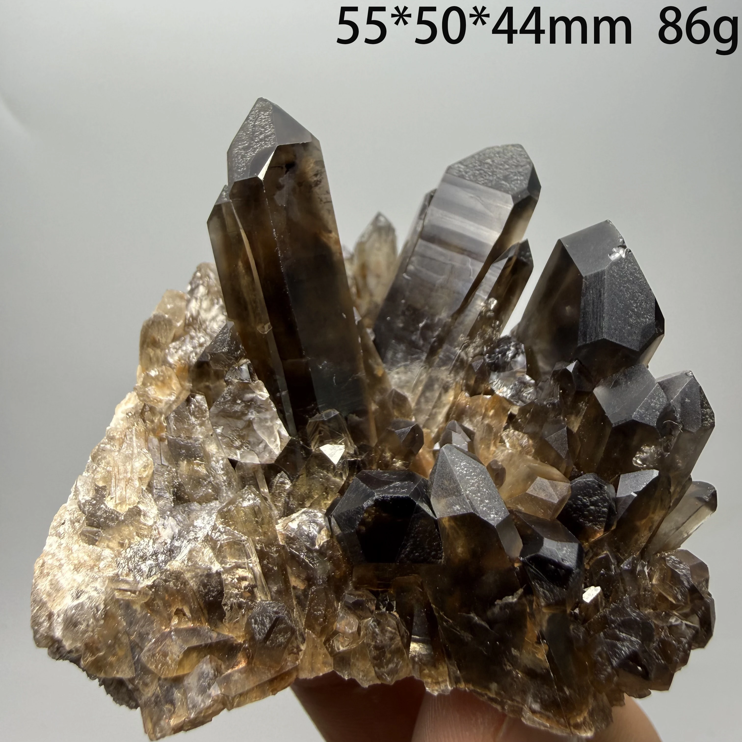 Natural Raw Smoky Quartz Crystal Cluster Rough Stone Home Decor Popular Science Mineral Collection SpecimenA4-2-20