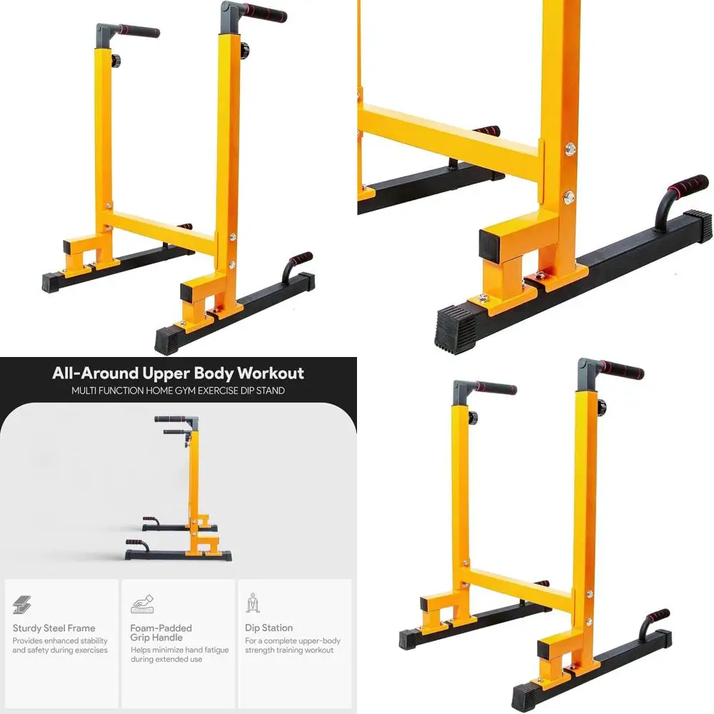

Турник-брусья со стальной рамой и регулируемой высотой, грузоподъемность 227 кг – тренажер для верхней части тела, домашнее оборудование для тренировки трицепсов и бицепсов