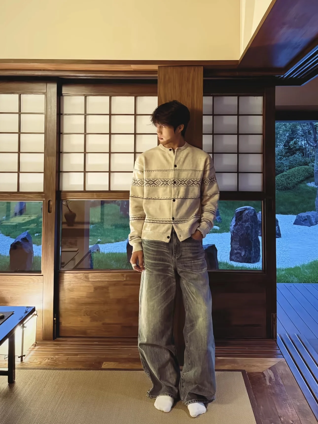 

Warm Knitted Cardigan Sweater ex Autumn Winter Casual Sle Couple Matching Long Sve Open Front Knitwear Ci Walk