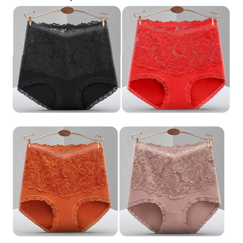 New High Waist Pure Cotton Lace Pregnant Women\'s Underwear Comfortable Sexy Tight Antibacterial Hip Lifting Traceless Tight