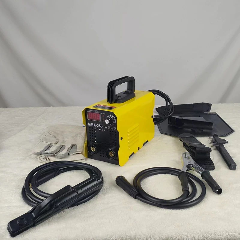 MMA-250 Welding Machine 110V 220V DC Welder Equipment with Electrode Holder Work Clamp