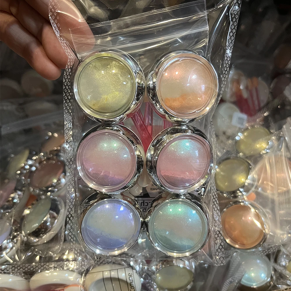 6Pcs/set Shimmer Aurora Nail Powder Metallic Mirror Effect Chrome Pigment Dust for Gel Polish Manicure Decoration Mermaid Powder