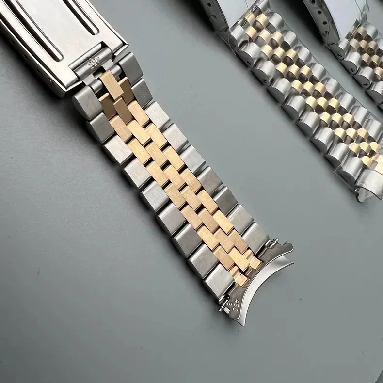 Customized 18K gold-plated watch strap for date just 16233 watch strap 20MM