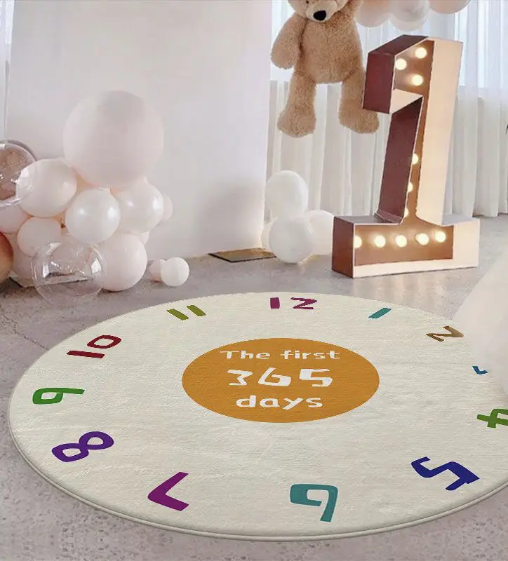 Baby\'s Birthday One Year Old Lottery Mat Newborn Baby\'s Full Moon Hundred Days Round Floor Mat