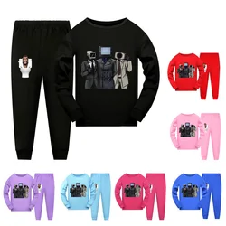 Skibidi Toilet Girls Boys Clothes Children's Cotton Pajamas Set Teenages Sleepwear Nightwear 2PCS Pyjamas For Kids 6 8 10 12Year