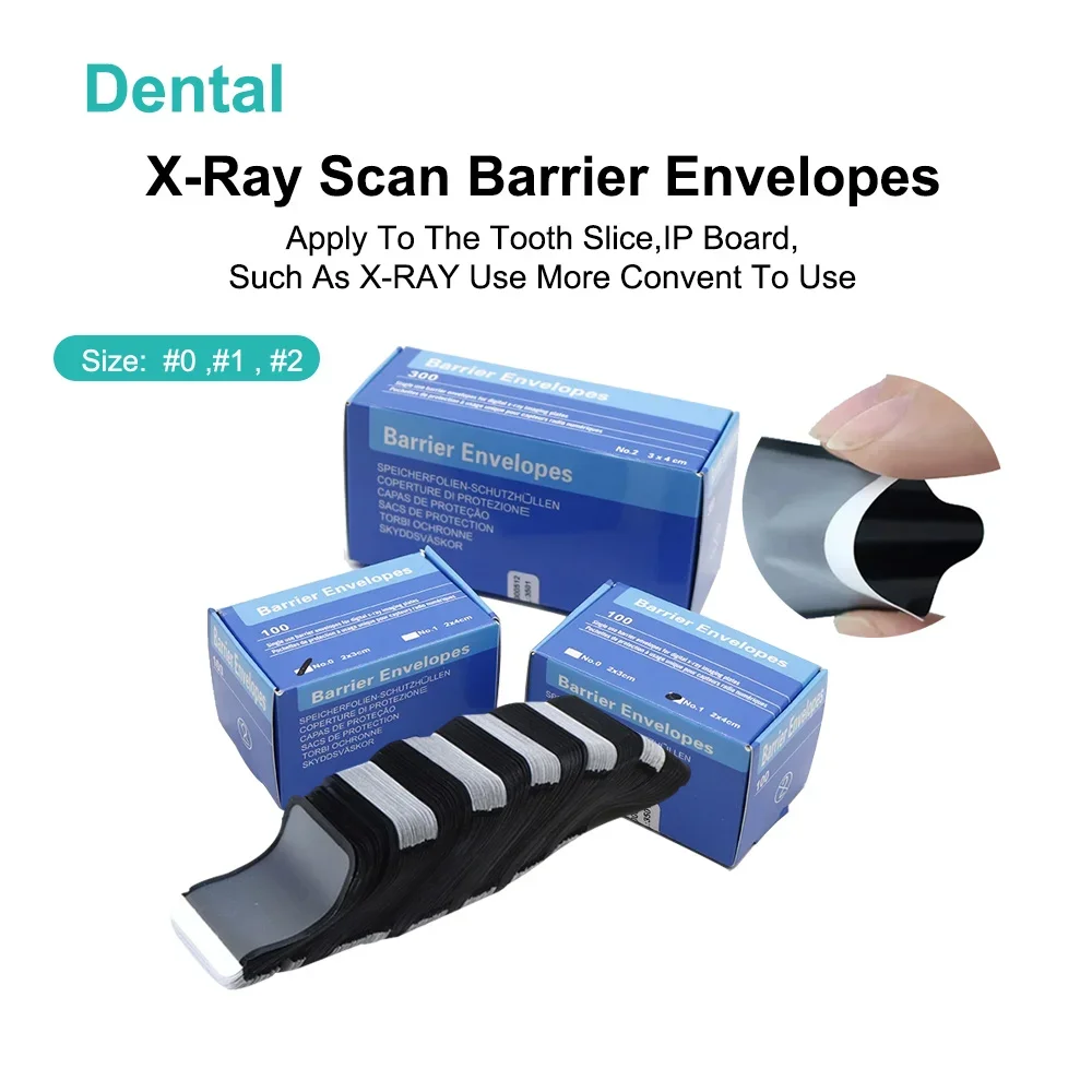 5 Box Dental Barrier Envelopes Denspay Dental Disposable Protective Cover for X-Ray Film Lab Consumables For Phosphor #0 #1 #2