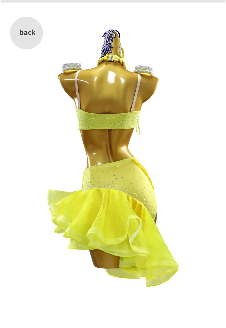 Damen-Ballroom-Tanzwettbewerbskleider, Abendbühnenkleidung, lateinamerikanische Trainingskostüme, Mädchen-Sporttanzbekleidung, eleganter Partyanzug – Detail 10