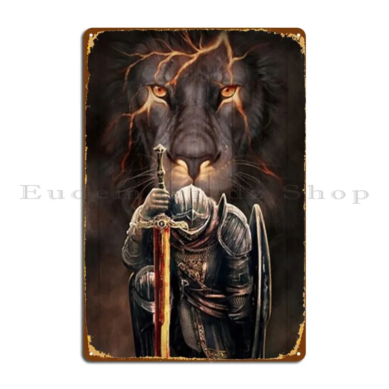 

Lion And Warrior For Jesus Christ Metal Plaque Poster Kitchen Design Customize Wall Decor Designing Tin Sign Poster