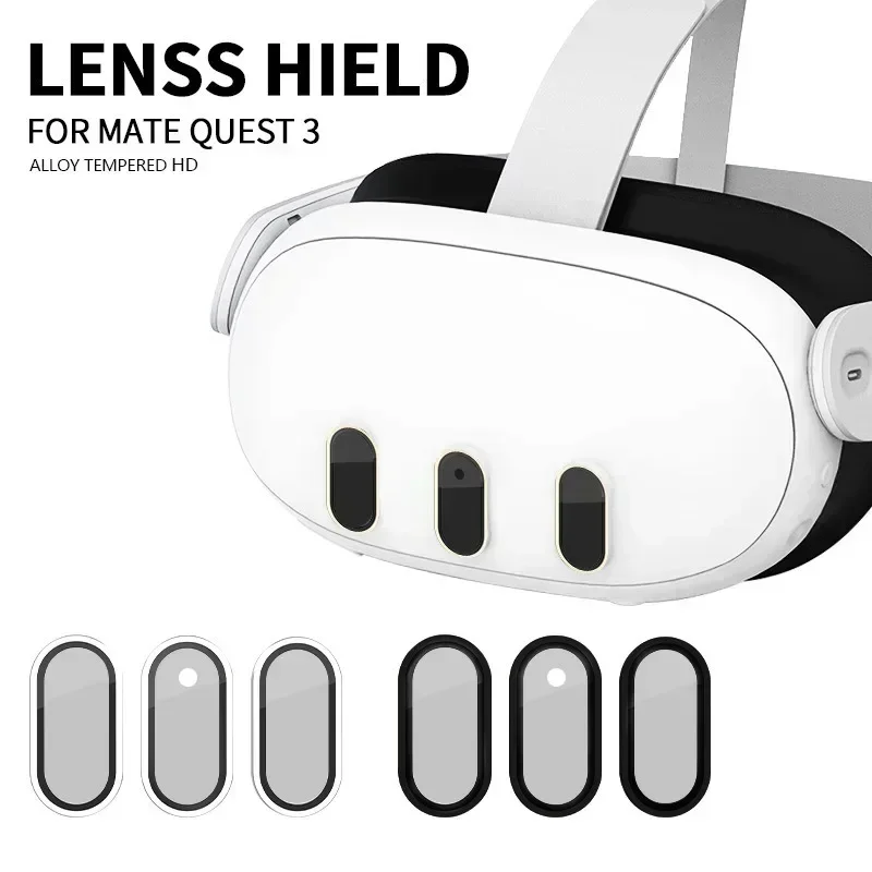 For Meta Quest 3 Front Lens Metal Frame Tempered Glass For Meta Quest 3 HD Full Cover Anti Fingerprint Lens Protector Films