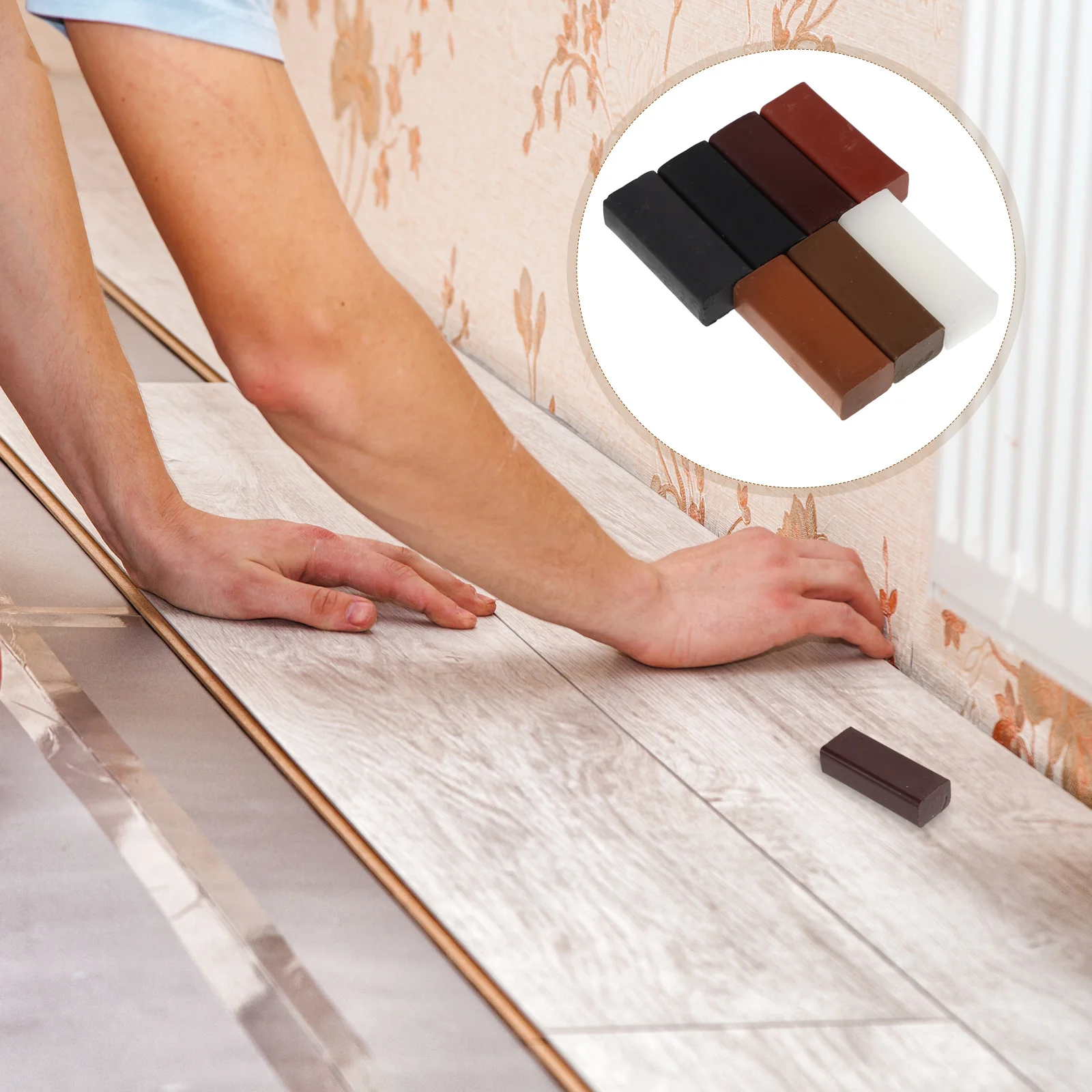 

7Pcs Wood Furniture Repair Crayons Hard Wax Filler Sticks Floor Cabinets Scratch Dent Floor Filler Crayon