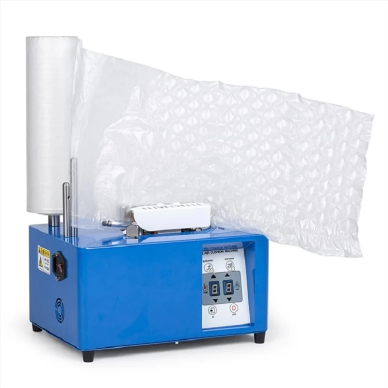 Blue Bubble Bag Machine Air Cushion Film Roll Inflator Automatic Filling Air Pillow Bag Buffer Air Cushion Machine 110V/220V