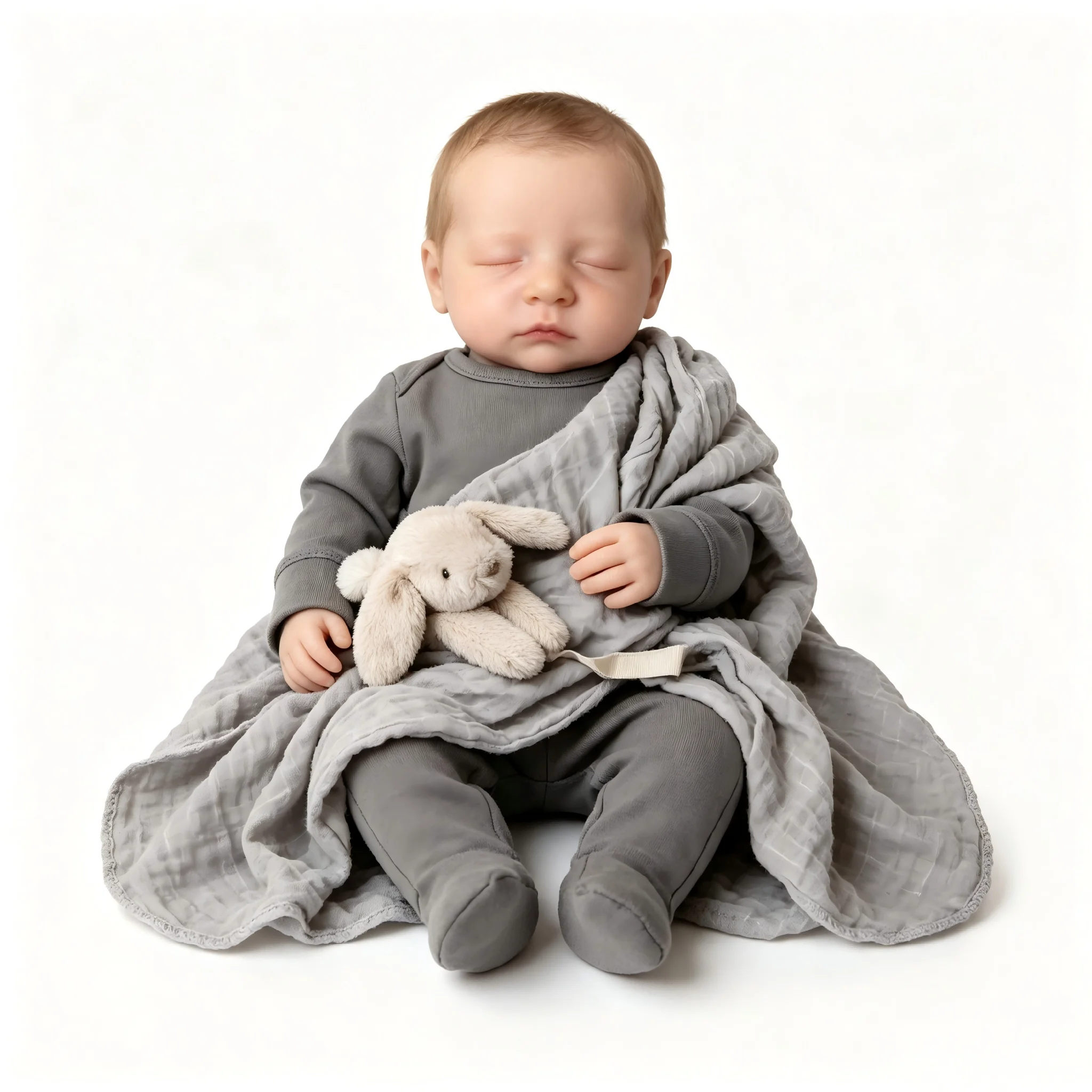 18 Inch Realistic Sleep Baby Doll Reborn Newborn Collectible Toy Suitable for Ages 3+ Birthday Christmas Gift