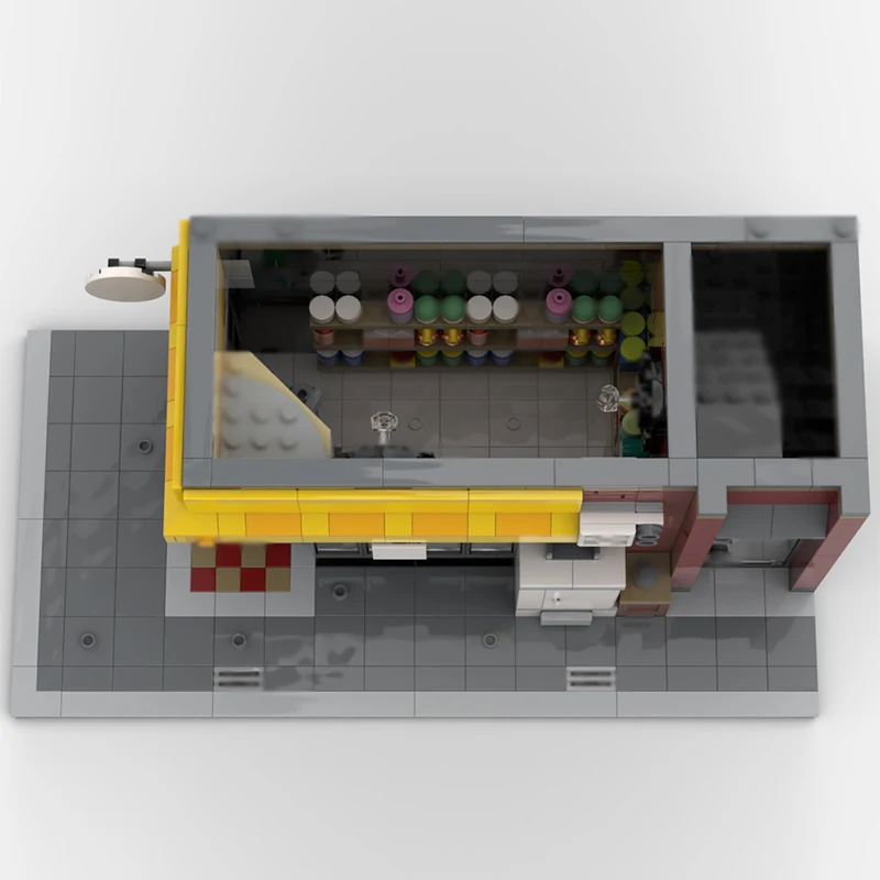 도시 스트리트 뷰 모델 MOC 빌딩 벽돌 인기 영화 장면 모듈 형 기술 선물 휴일 조립 어린이 장난감 정장
