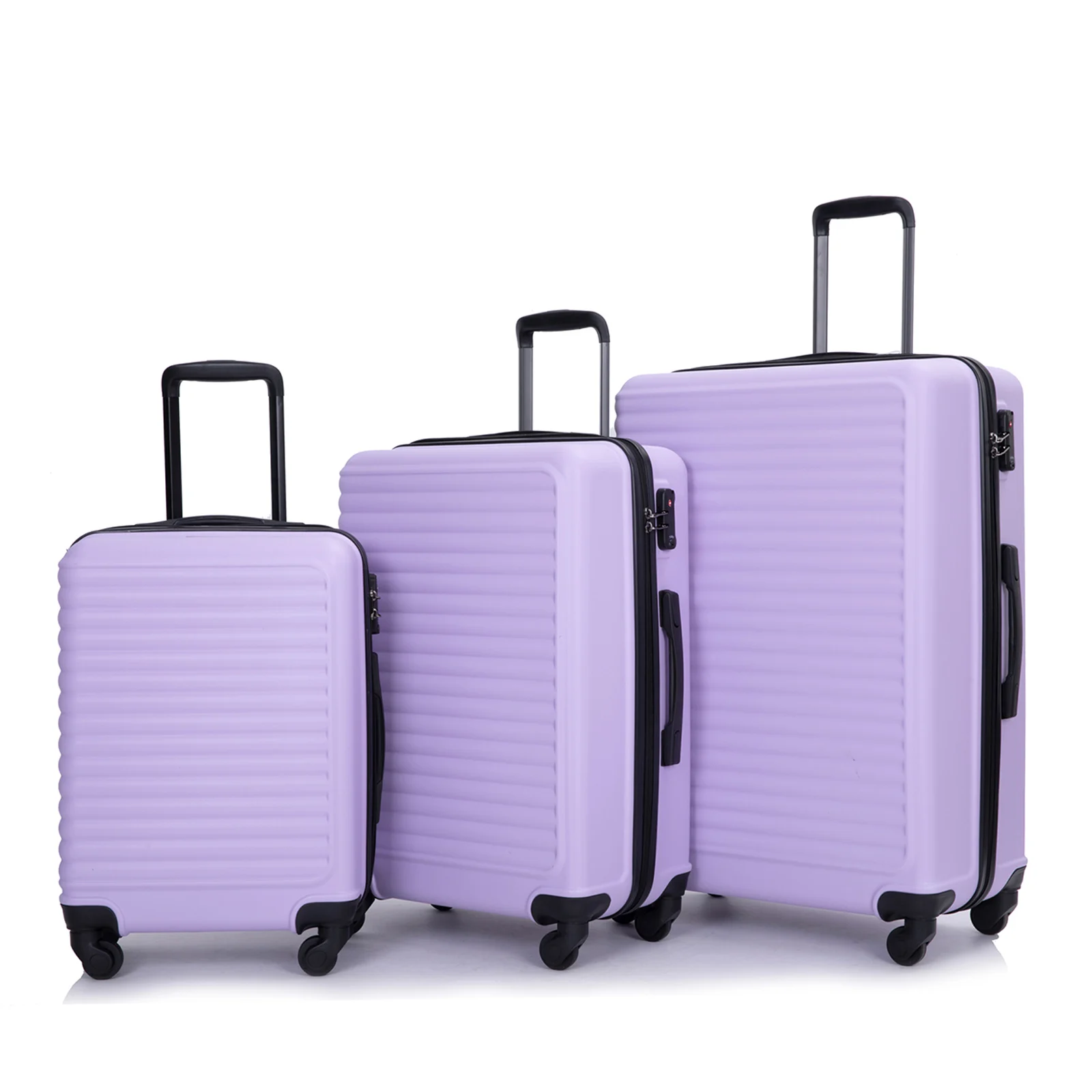 Hard Shell Luggage Set with 4 Silent 360° Wheels, TSA Lock and Telescopic Handle, Expandable Design Rolling Luggage