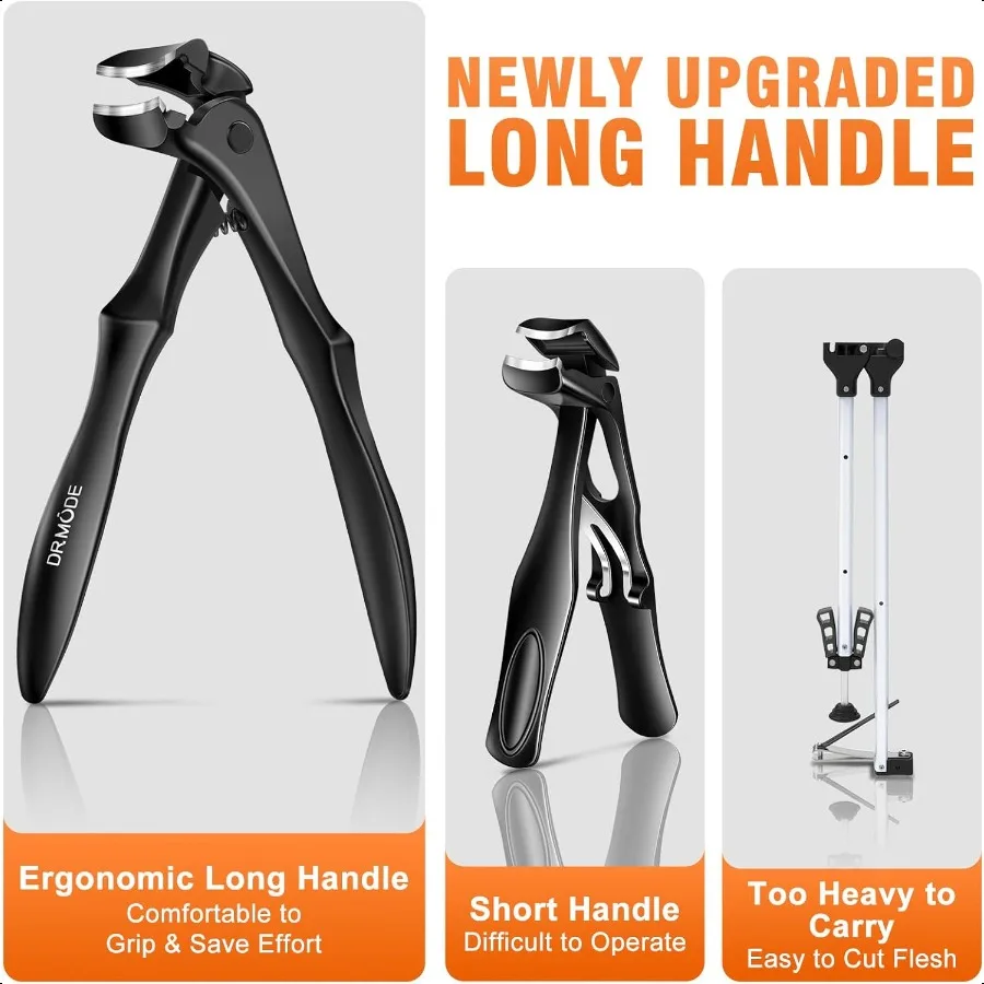 Coupe-ongles pour ongles épais pour personnes âgées, coupe-ongles à tête coudée à Long manche amélioré pour hommes, ongles épais avec Wi