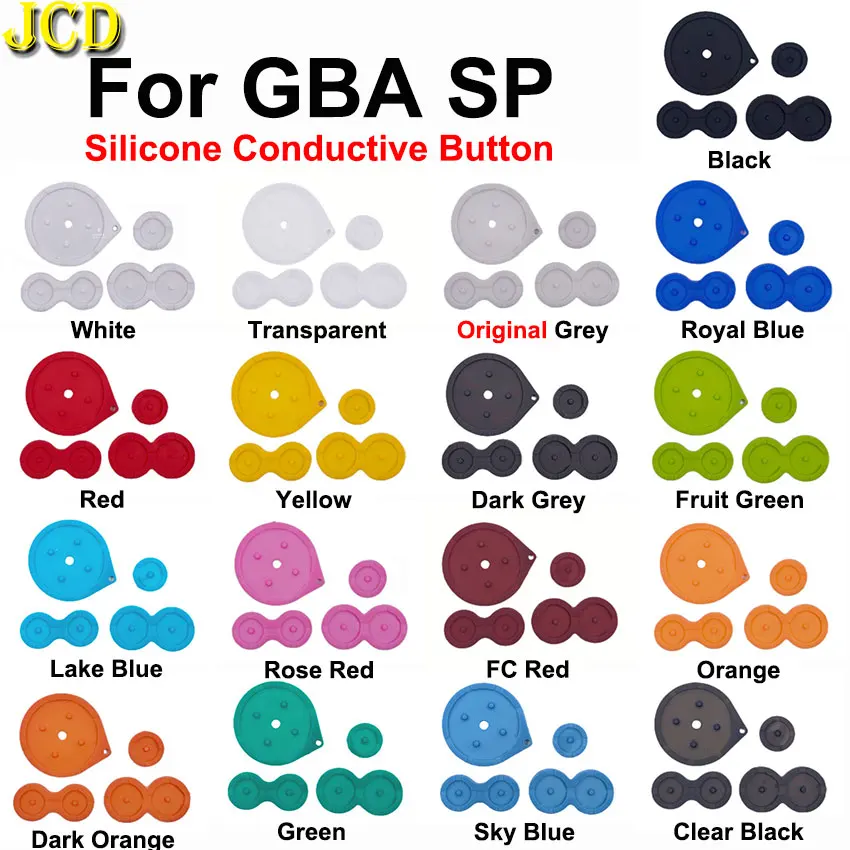 JCD High Quality Rubber Conductive Buttons A B D Pad for GameBoy Advance GBA SP Silicone Start Select Keypad Repair Parts