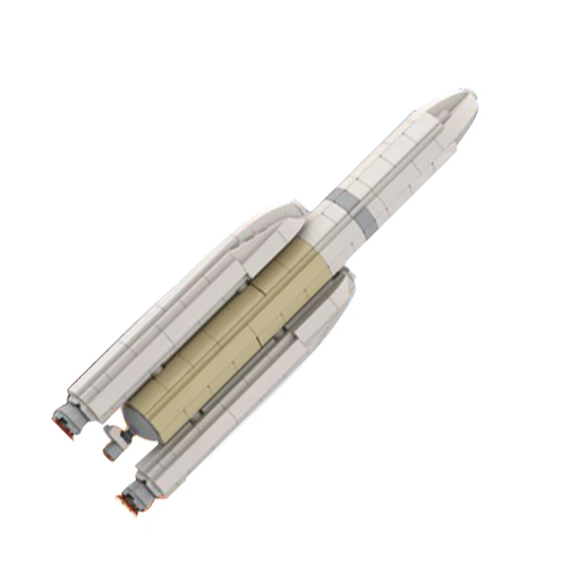 Gobricks moc midi esa ariane v foguete blocos de construção kit espaço satélite saturno v escala 1:110 exploração veículo tijolos brinquedos