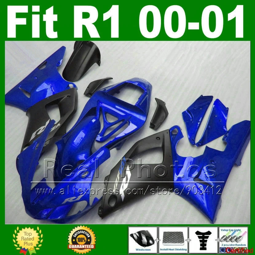 

New Fairings For YAMAHA 2000 2001 YZF R1 Royal Blue Plastic Kits YZFR1 00 01 R1 Bodywork Fairing Kit Part U8P0