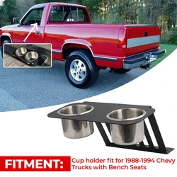 Bekerhouder voor Chevy Truck 1988-1994 met zitbank Truck Dubbele bekerhouder Hoogwaardig roestvrij staal