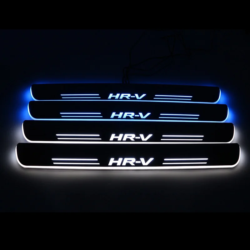 Luz LED de Pedal embellecedora para puerta de coche, placa de desgaste, Streamer dinámico, lámpara de bienvenida para Honda HR-V HRV 2016, 2017,