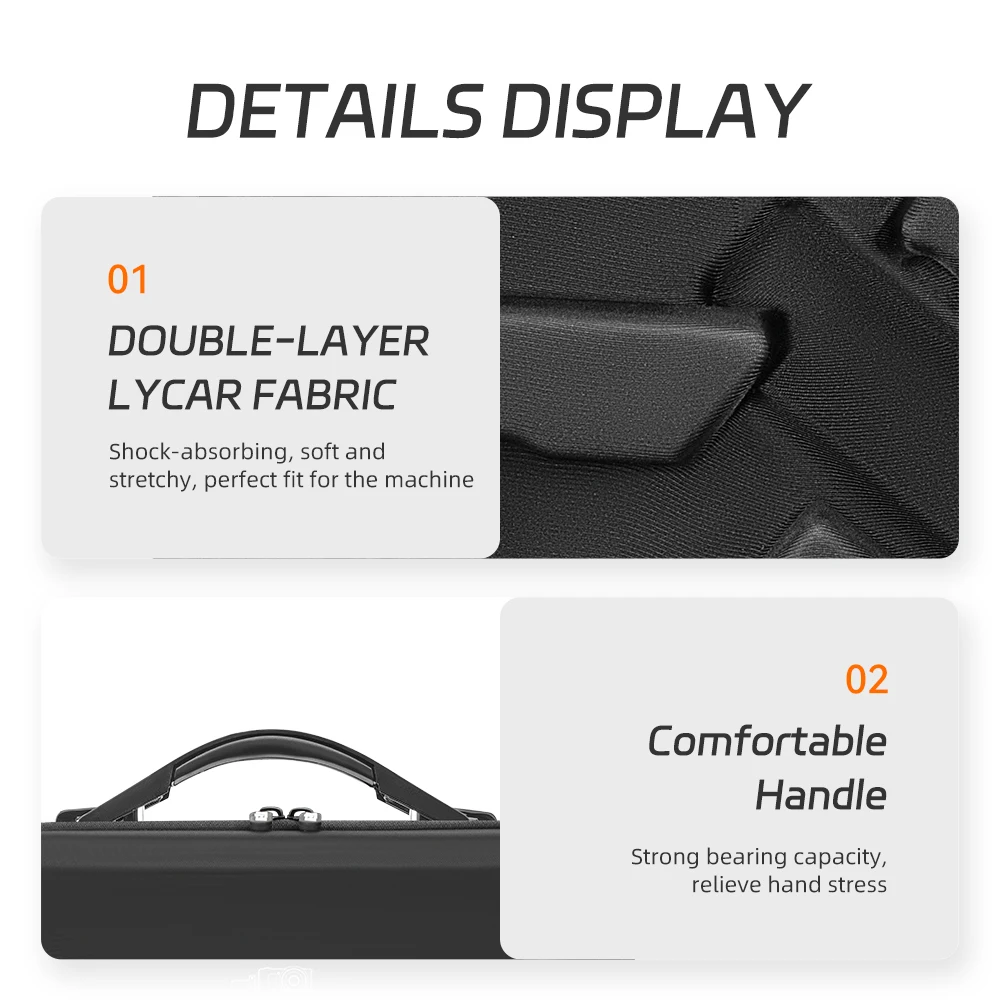 XFJI Storage Bag for DJI Ronin RS 4 Mini Combo Gimbal Stabilizer Accessories Portable Nylon Hard Shell Carrying Case Organizer view 5
