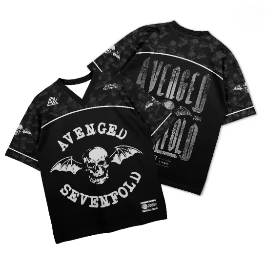 Avenged Sevenfold Football Tee Summer Short Sleeve T-shirt Streetwear Unisex 3D Print Top Family Matching Men's T-shirt Kids Tee