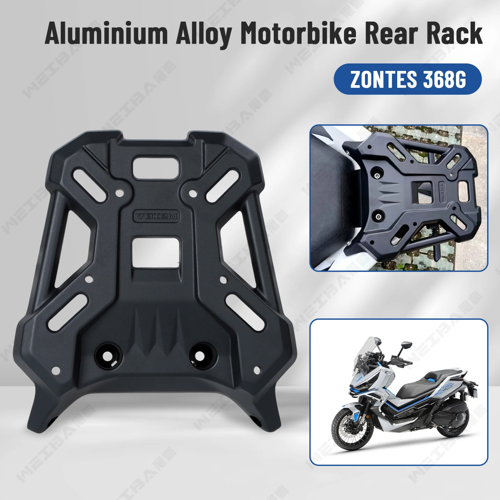 Motorcycle Cargo Luggage Rack Extended Bar Carrier,Motorbike Rear Seat Luggage Rack Replacement,Accessory For ZONTES 368G