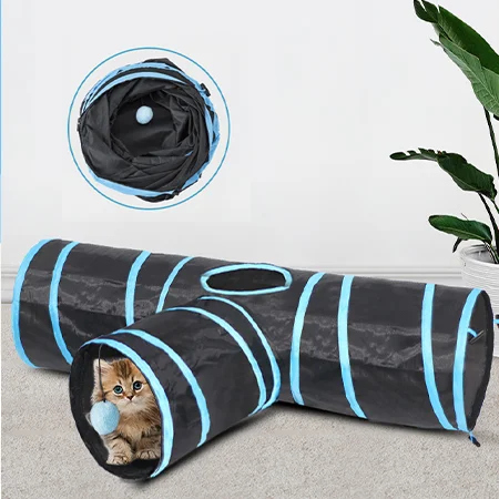 

Interactive Cat Tunnel Toy Funny Collapsible Hideaway for Small Kittens Tubes & Tunnels Pet Toy
