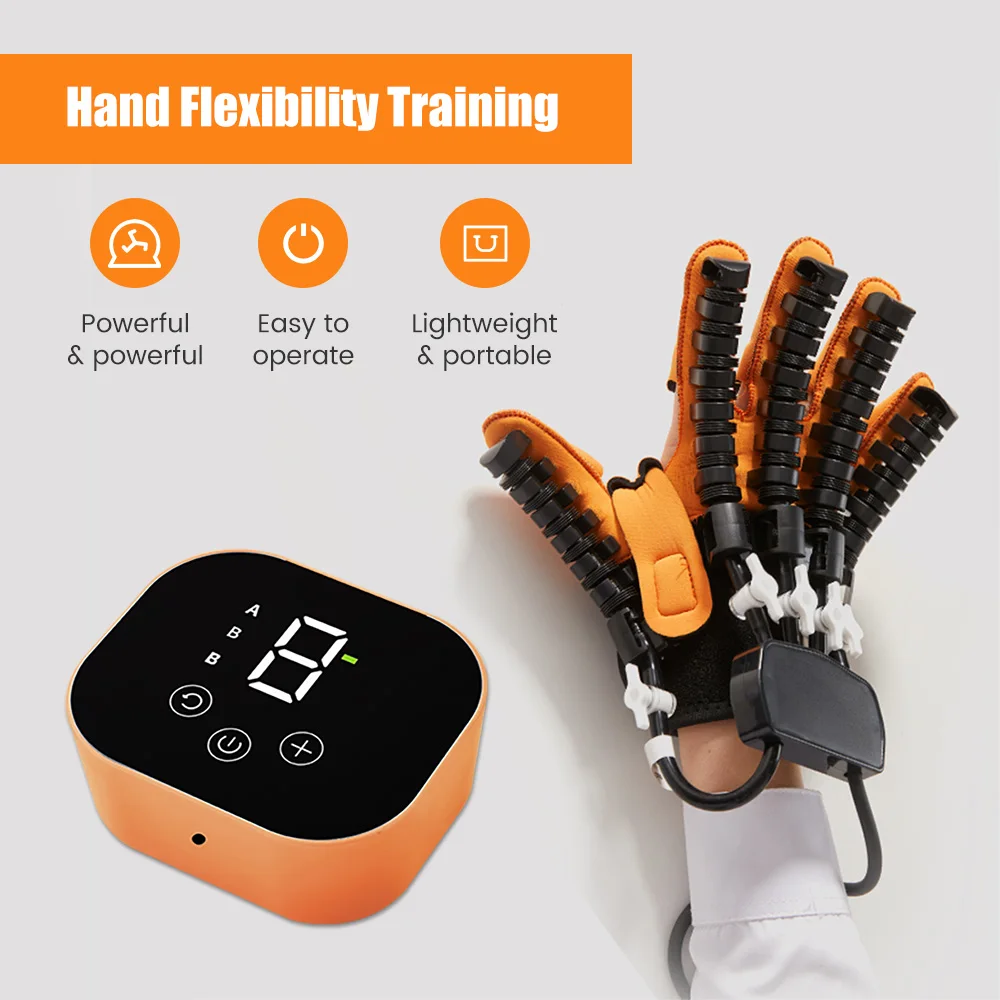 Rehabilitation Hand Training Glove Stroke Hemiplegia Finger Trainer Exercise Robot Gloves Bone Care Support Equipment Left Right