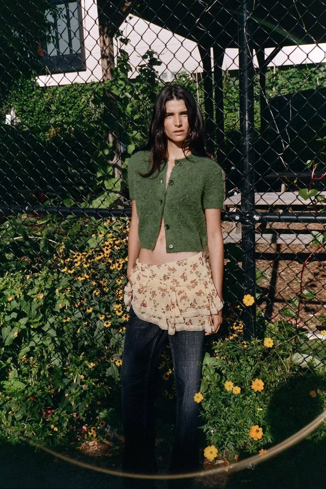 

BB6871 Autumn 25 New Fashionable Slimming Button Round Neck Short Sleeve Knitted Cardigan Sweater Coat 9598181