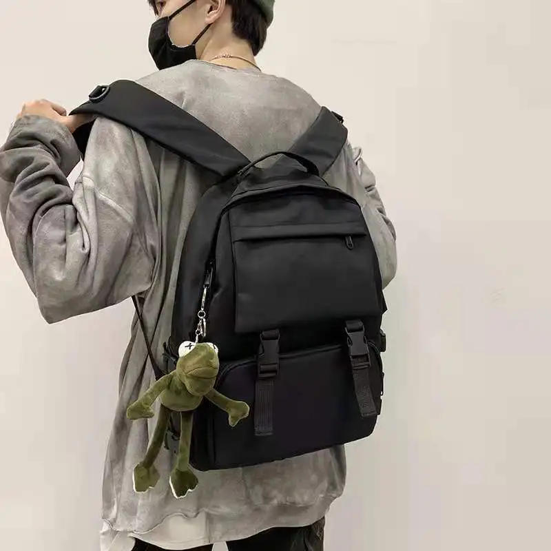 Simple Backpacks Large Capacity Travel Bag Solid Harajuku Student schoolbag Backpack Women Man bag Unisex High Street