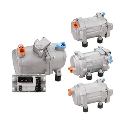 A/C 12V 24V 48V Electric Compressor Set for Auto AC Air Conditioning Car Truck Bus Boat Tractor Shop Automobile Aircon