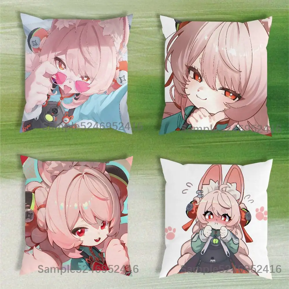 ZHAO Z-Zero Zenless Zone ZZZ Pillow Case Short Plush Sofa Decorative Gift Home Double-sided Printing Cushio