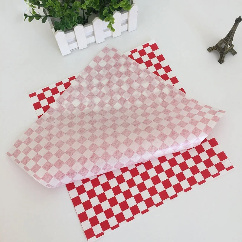 100Pcs Greaseproof Paper Food Wrapping Wax Paper Deli Basket Liners Home Picnic Food Basket Liners BBQ Sandwich Burger