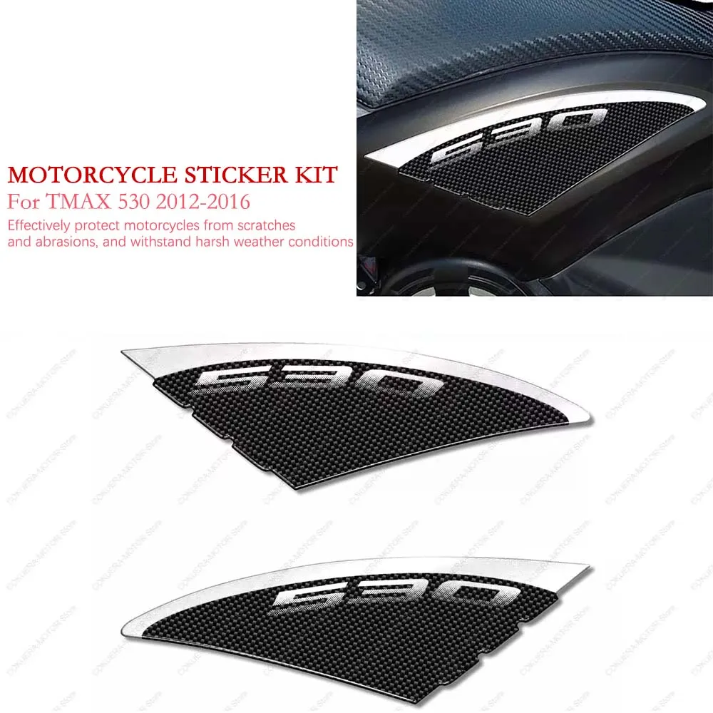 

For Yamaha Tmax 530 TMAX 530 2012-2016 3D Gel Epoxy Resin Sticker Motorcycle Fuel Tank Pad Sticker Side Protection Sticker Kit