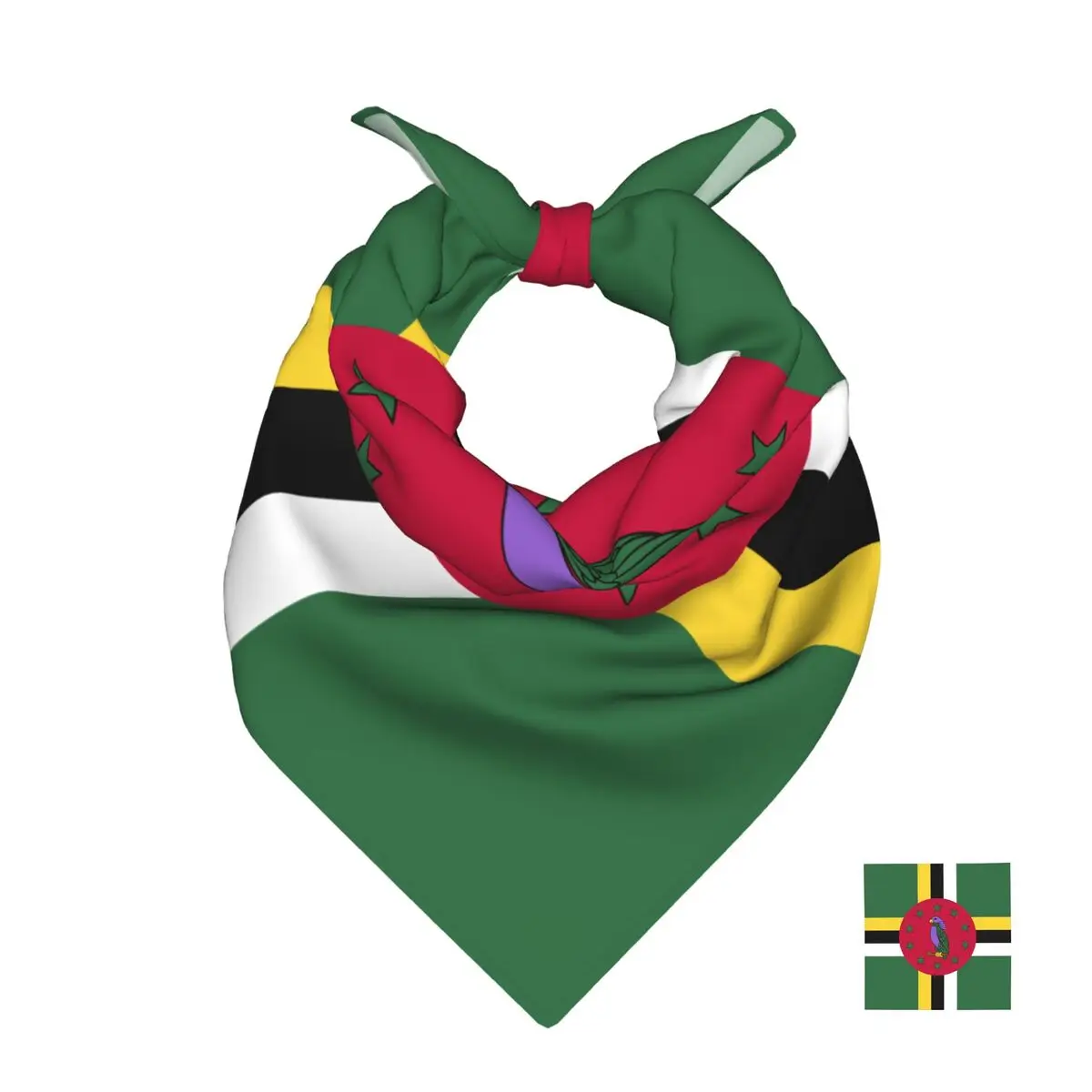 

Dominica Flag Square Towel Multifunctional Neck Scarf Hair Bandana