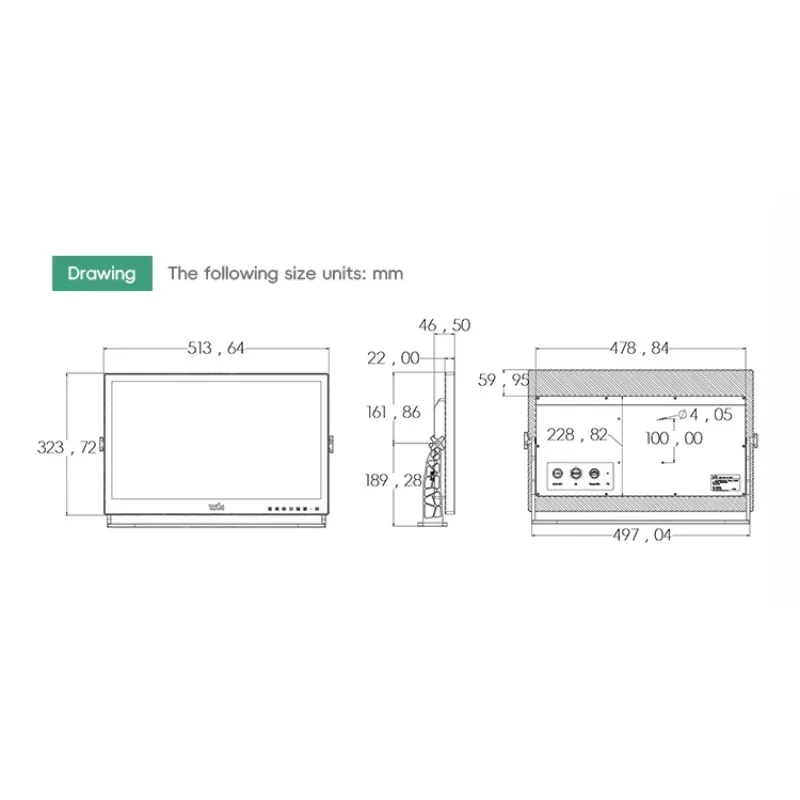 SST 21.5 Inch IP65 Waterproof Capacitive Touch Screen  1500nits Outdoor Marine LCD Display for Black New Prod