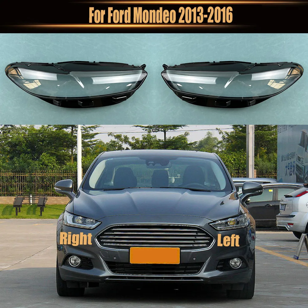 

For Ford Mondeo 2013-2016 Headlamp Cover Transparent Headlight Shell Lens Plexiglass Replace Original Lampshade