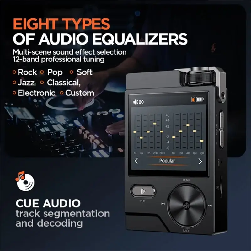

ABGI-DSP HIFI-плеер: портативный MP3-плеер с высококачественным звуком без потерь, уровень мастеринга HIFI